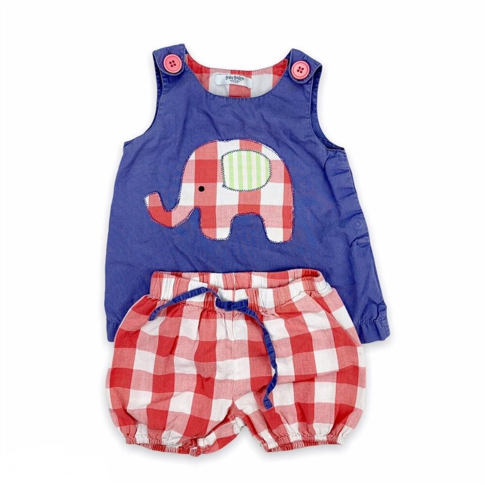 Mini Boden Picnic Elephant Outfit {6/12mo}
